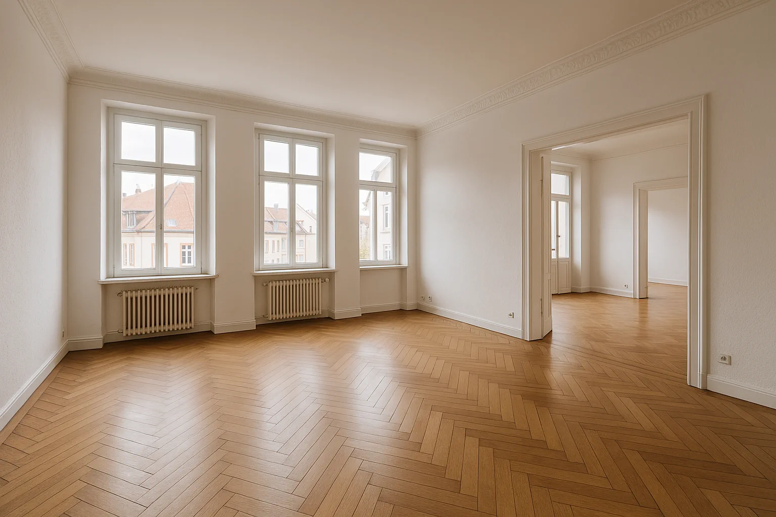 Entrümpelung Mainz - ein geräumter Altbau in Mainz