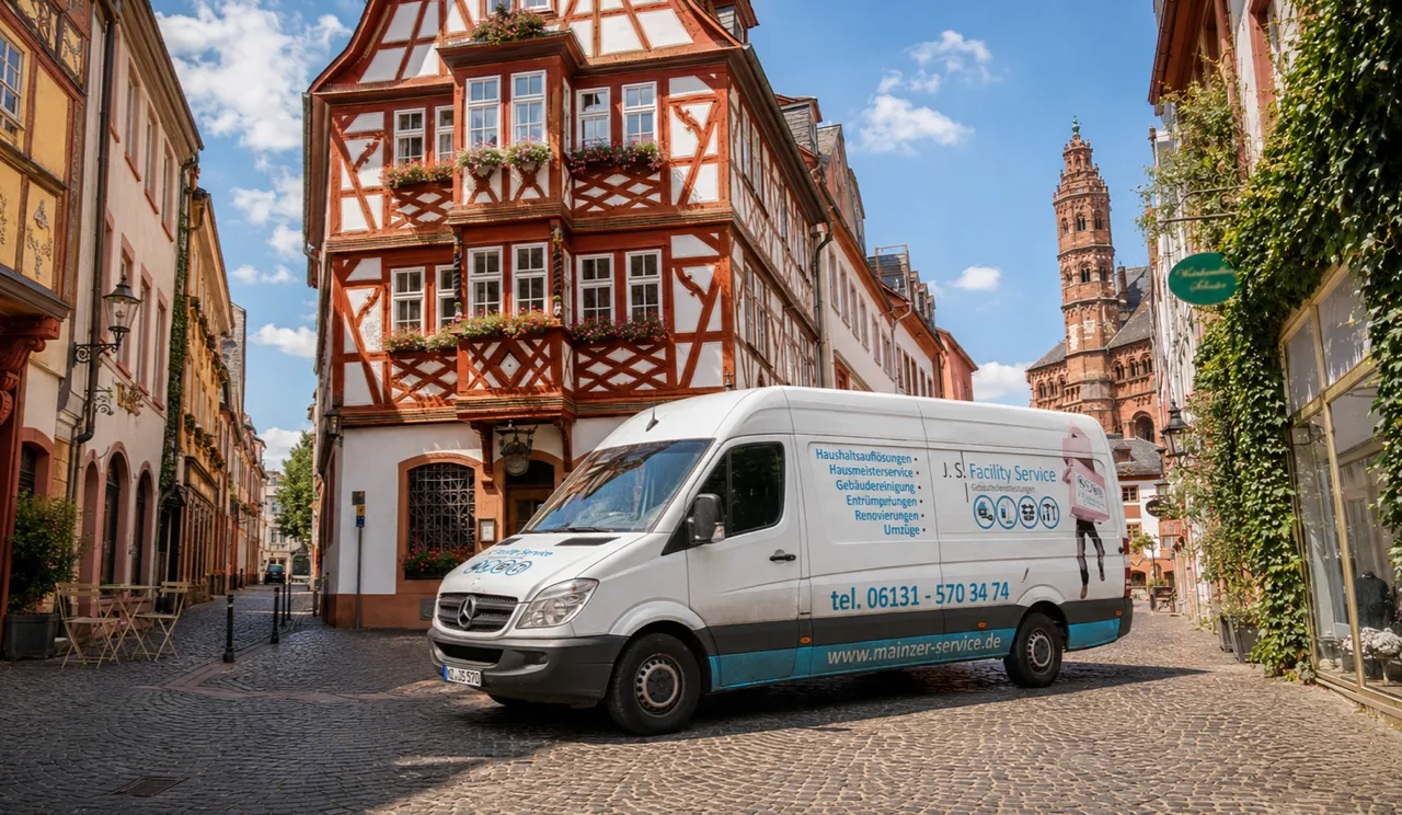 Fahrzeug der J. S. Facility Service GmbH in Mainz